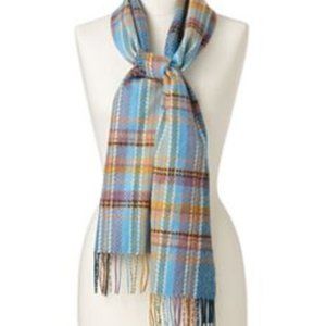 C&B Softer Than Cashmere Blue Multi Plaid Scarf